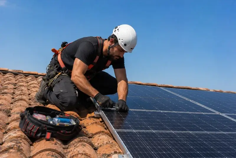 Maintenance et monitoring de panneaux solaires à Locmariaquer