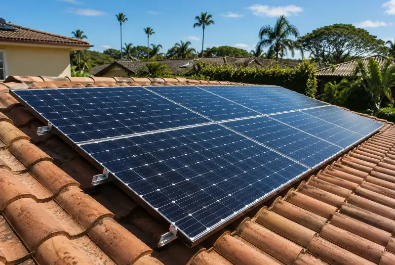 Installation de panneaux solaires à Locmariaquer